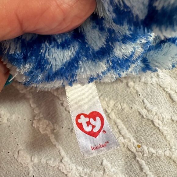 Ty Beanie Baby Owl Icicles with Santa Hat Tags - Picture 10 of 10